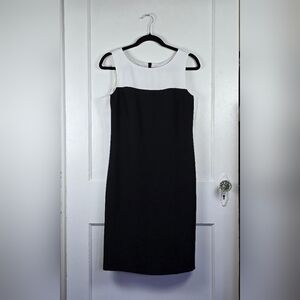 Dress Barn Black and White Colorblock Sheath Dress 8